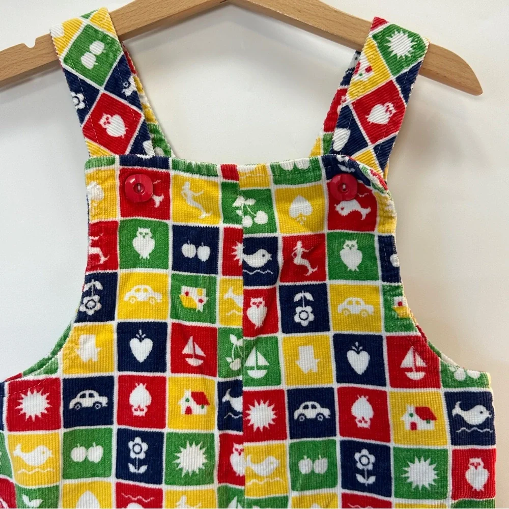 VTG 70s 80s Primary Secondary Color Toddler Kids‎ Unisex Overalls